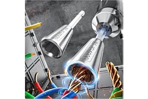 Nooydio Wire Twister Tool for Drill, Drill Wire Twister, Wire Nut Twister, Silver Stainless Steel, 2.5/4/6mm, 2-7 Way, 35000+