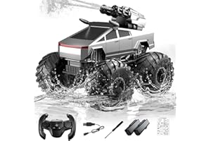 Remote Control RC Car, 1:18 Amphibious Remote Control Car,3-in-1 RC Monster Trucks/RC Boat/Water Gun,2.4GHz All Terrain Water