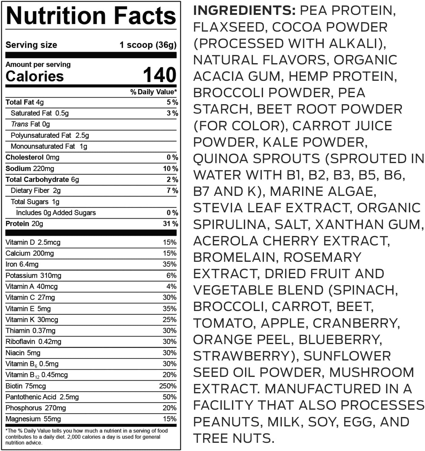 Vega Essentials Protein Powder, Chocolate, Plant Based Protein Powder Plus Vitamins, Minerals and Antioxidants - Vegan, Vegetarian, Keto-Friendly, Gluten Free, Dairy Free (17 Servings, 1lb 5.6oz): Health & Personal Care