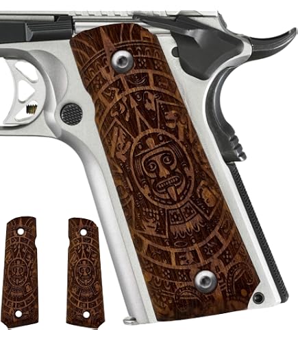 thumbnail image 2 of Punisher #2 Compact 1911 Grips - Ebony Finish Wood Laser Engraved For Single Stack Handguns 2 of 11