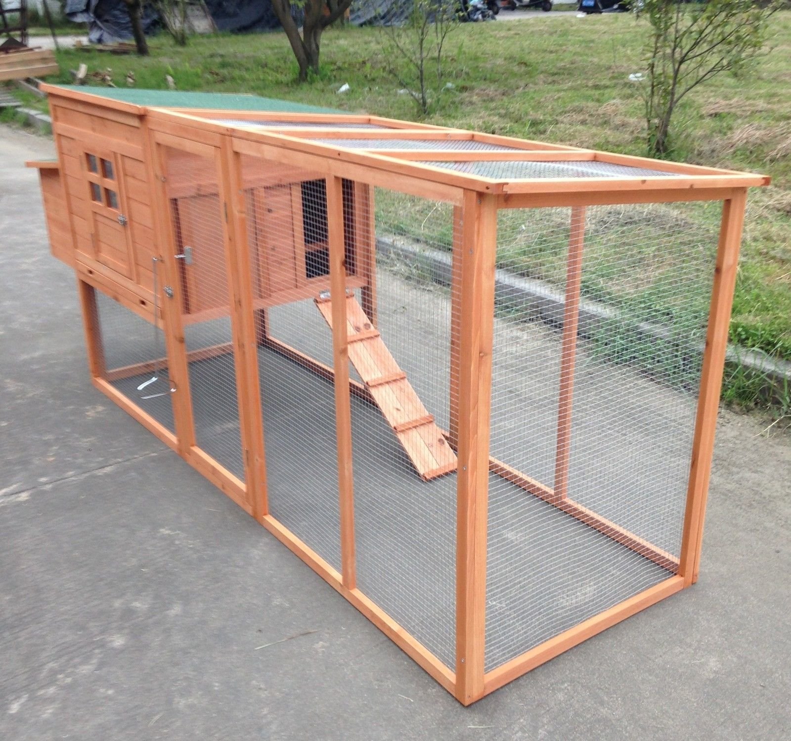 ChickenCoopOutlet Large 95 Deluxe Solid Wood Hen Chicken 