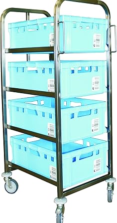 S de cajas carro, Euro Caja Carro con 4 ruedas: Amazon.es ...