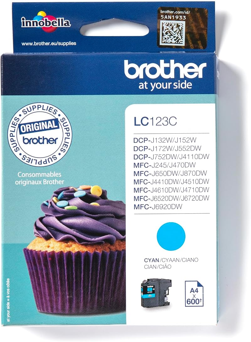Brother LC123C Cyan Inkjet Cartridge Standard Yield Single Pack
