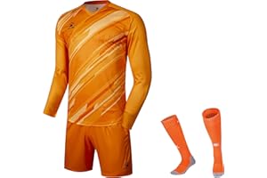 KELME Soccer Goalkeeper Jersey Pro Set Uniform - Padded Goalkeeper Shirt Shorts Socks - Men's Goalie Jersey Adults Kids