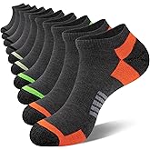 COOVAN 10 Pairs Mens Ankle Socks Men 10 Pack Low Cut Comfort Cushion Casual Socks