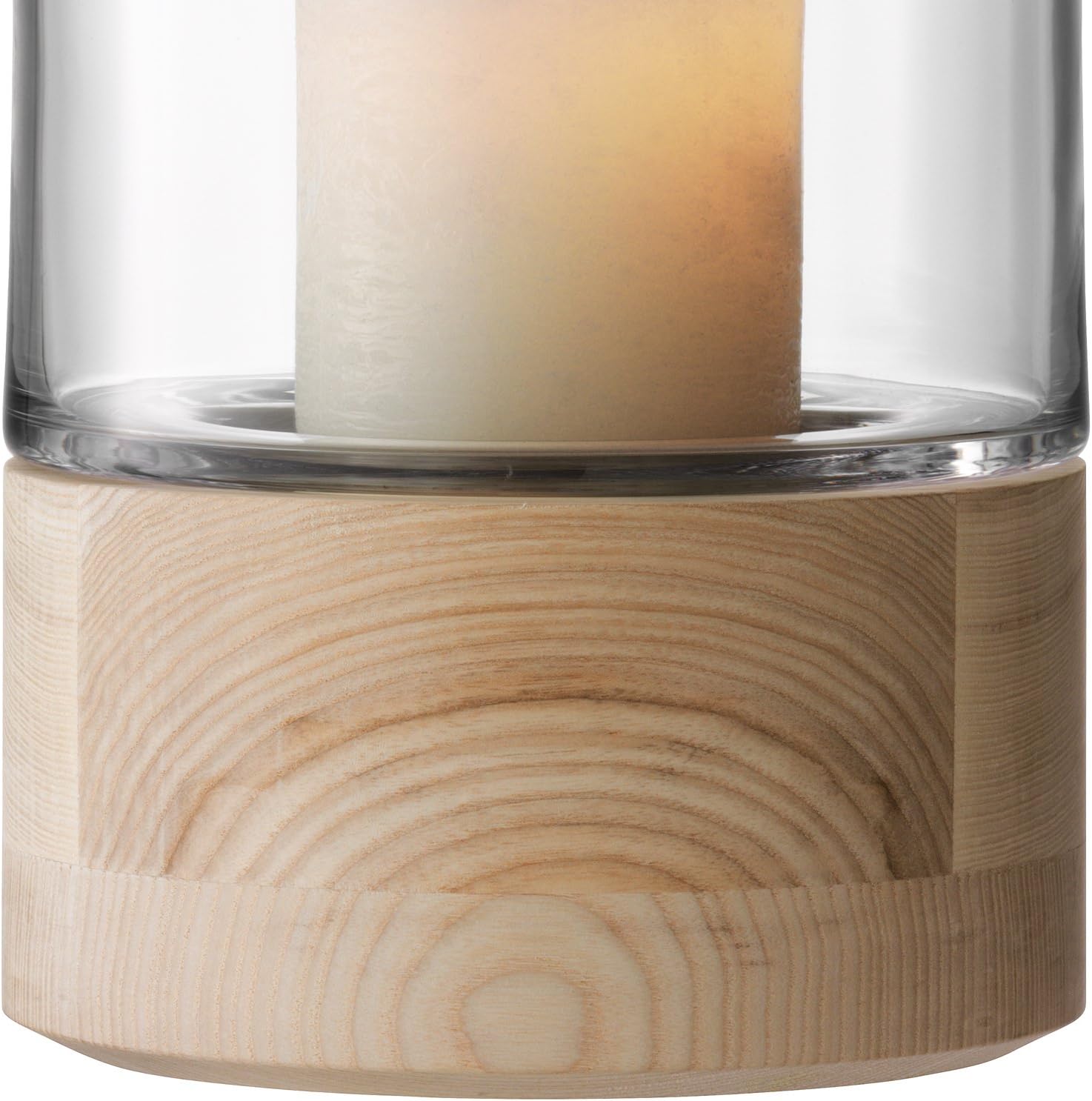 LSA International Lotta Lantern Clear & Ash Base H22.5cm - Image 3