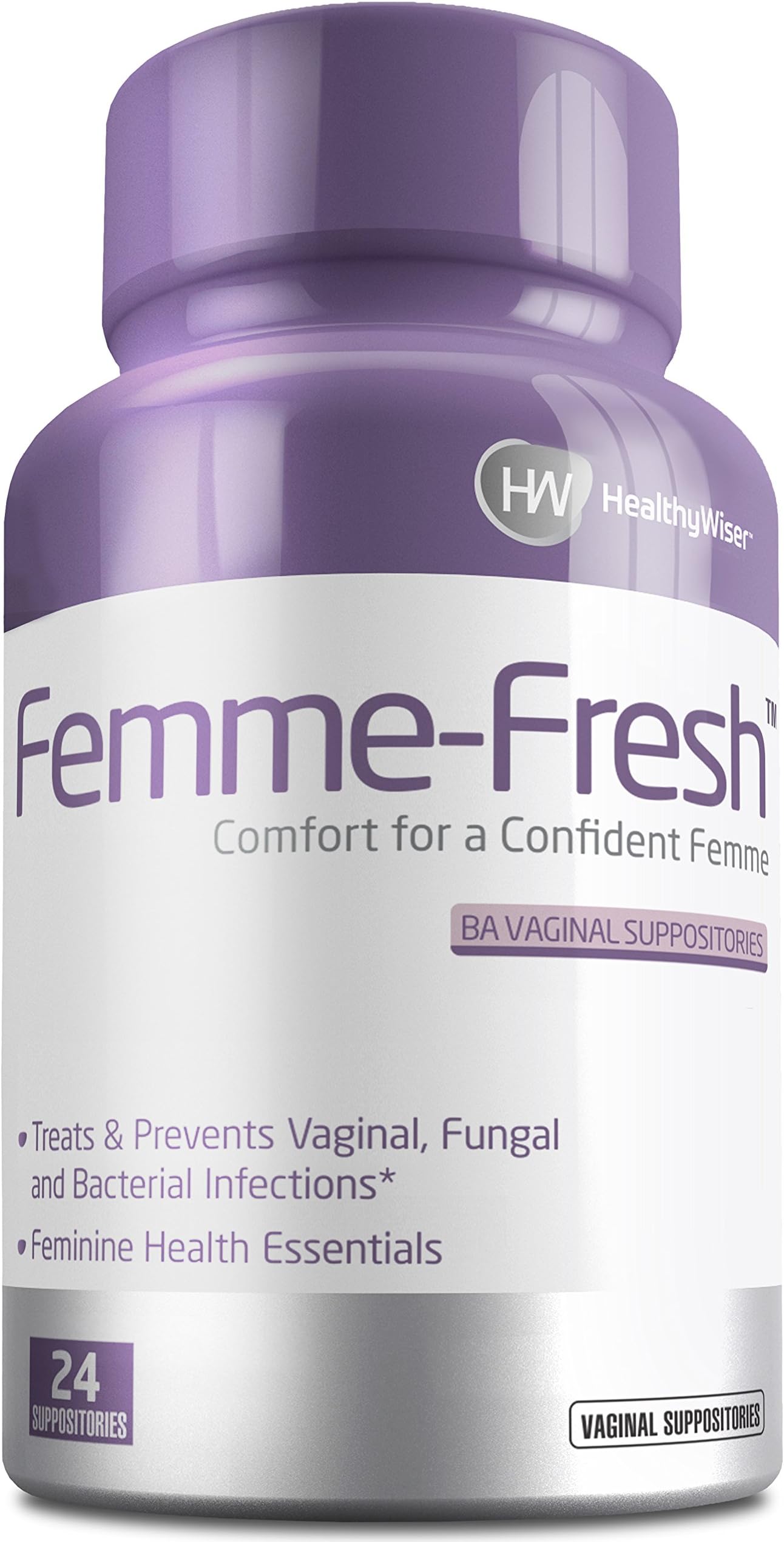 Boric Acid Vaginal Suppositories - Feminine Health Support & pH Balance - Prevents Yeast Infections, Alleviates Pain and Discomfort. Made in USA - 24 Delicate Suppositories