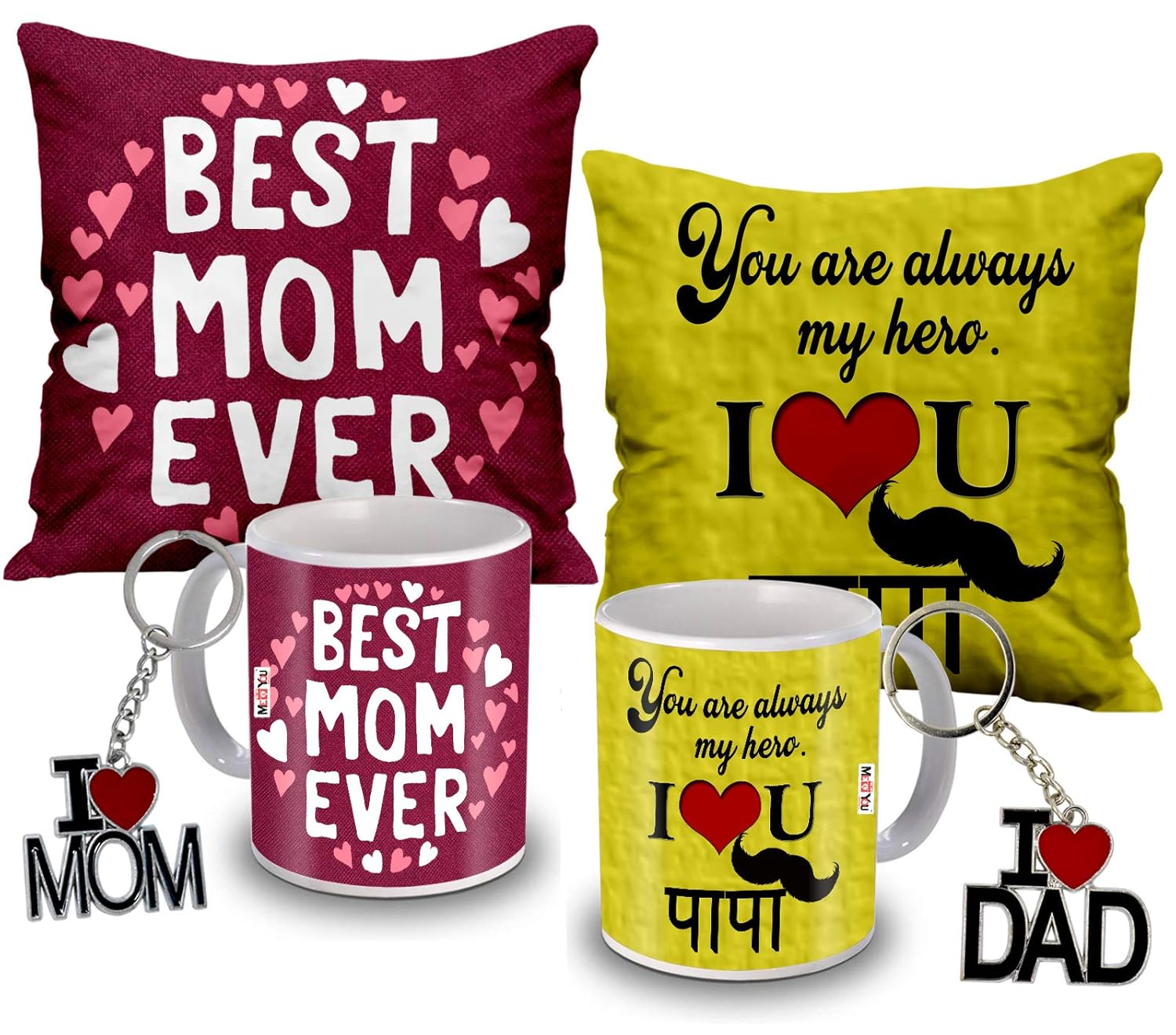 Buy Me You For Parents Printed Cushion Ceramic Mug Metal Keychain