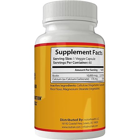 Amazon.com: Vitaminas Para El Cabello Unas Y Piel | Tratamiento Para El Cabello Maltratado | Biotina Para el Cabello Tratamiento Para la Caida del Cabello: ...