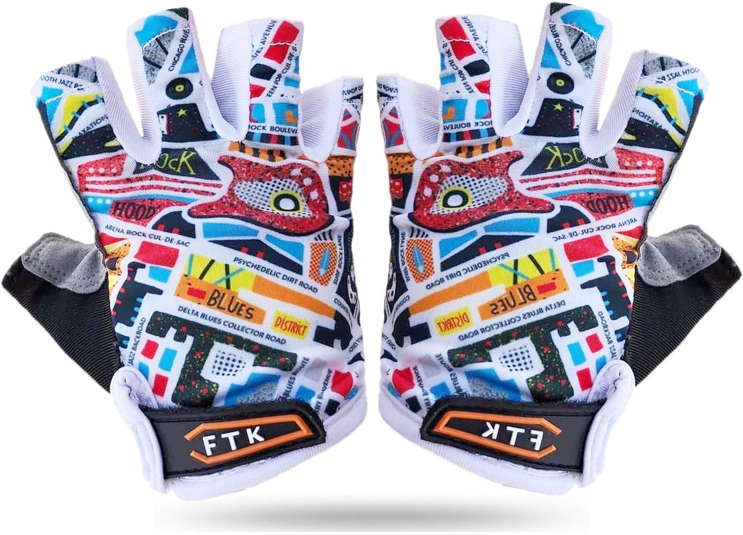 Gants Vélo Enfant HSKRKOW - Gants Sport Protection Chiot 4-12 Ans, Rouge