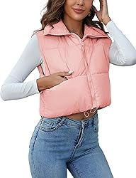 Kissonic Women's Padded Down Vest Puffer Stand