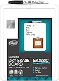 Board Dudes 8.5" x 11" Plastic Frame Magnetic Dry Erase Board with Marker and Magnet (CXT43)