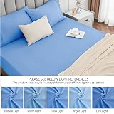 My home store 100% Egyptian Cotton Fitted Sheet 300TC King Light Blue view 7