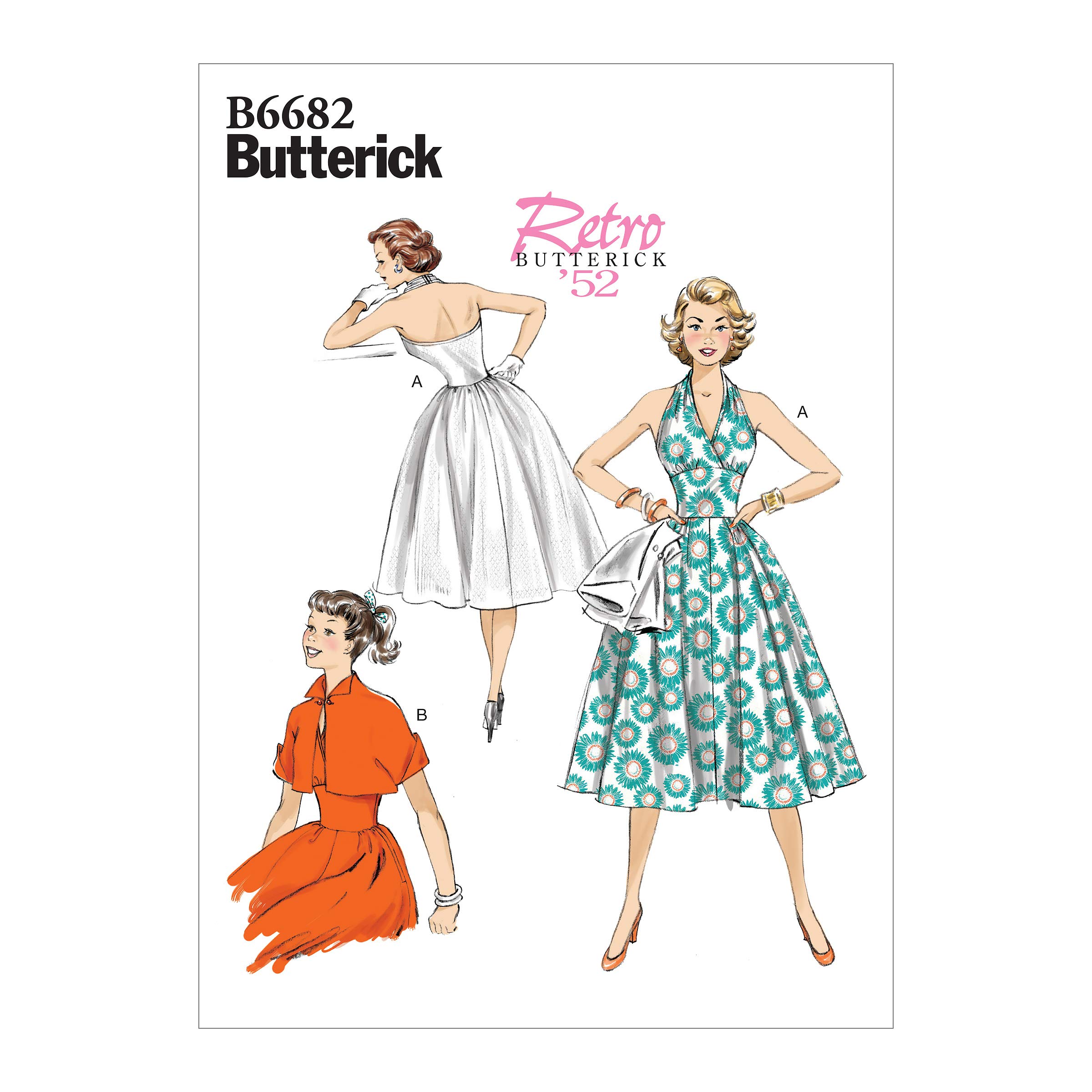 Butterick Pattern B6682 Misses' Dress and Jacket, White