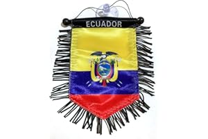 PRK 14 Ecuador Flag Ecuadorian Pride Automobile rearview mirror Mini car Flag Great for ur car or Home
