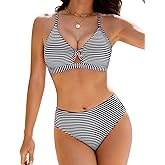 BMJL Women's Bikini Sets Striped Two Piece Swimsuit Cheeky Cute Sexy Bathing Suit Slimming Swim Suits 2025