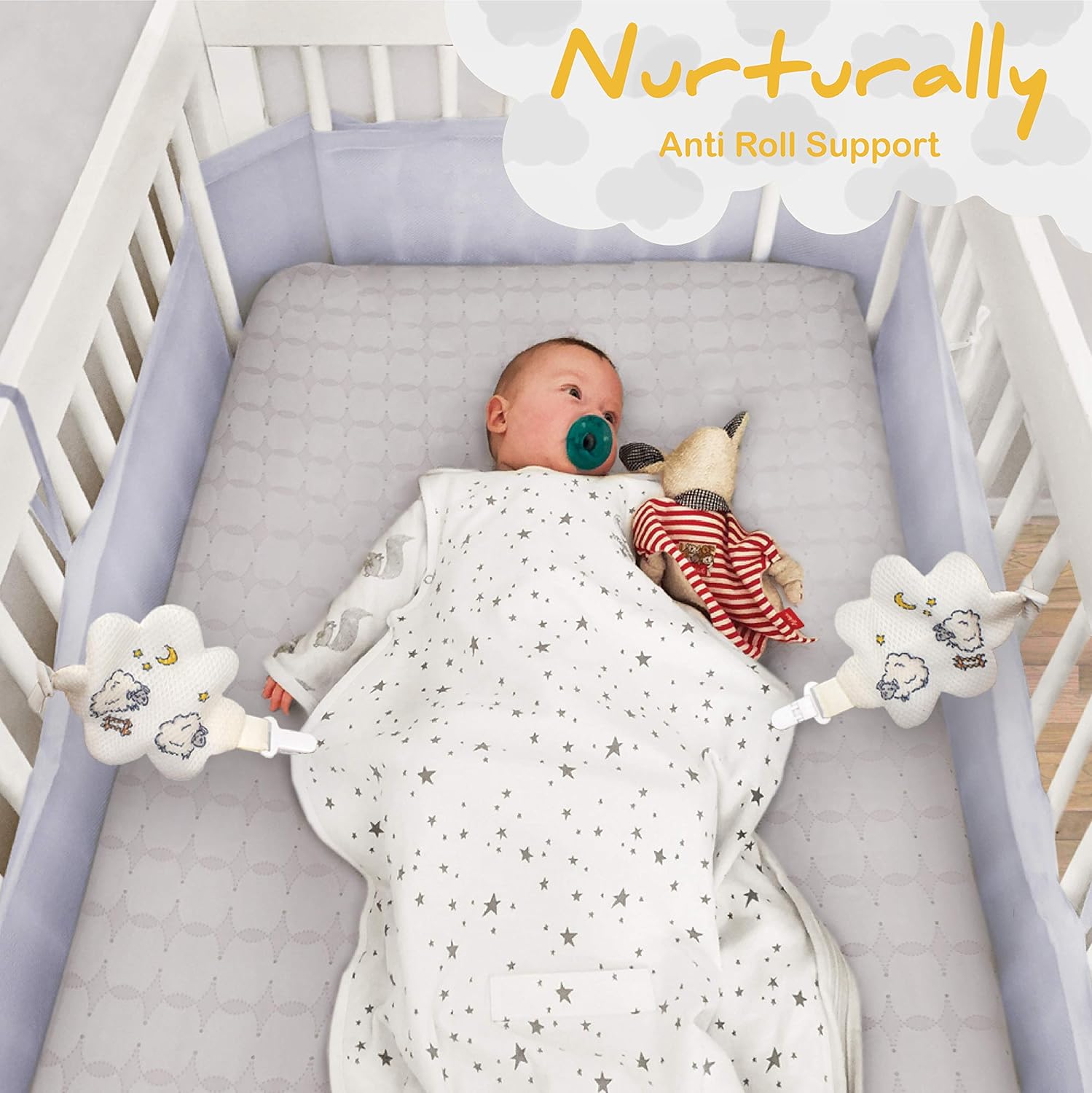 Nurturally Baby Anti Roll Support - Safe Breathable Fabric for Babies Age 3 to 6 Months Old, Designed in USA: Kitchen & Dining