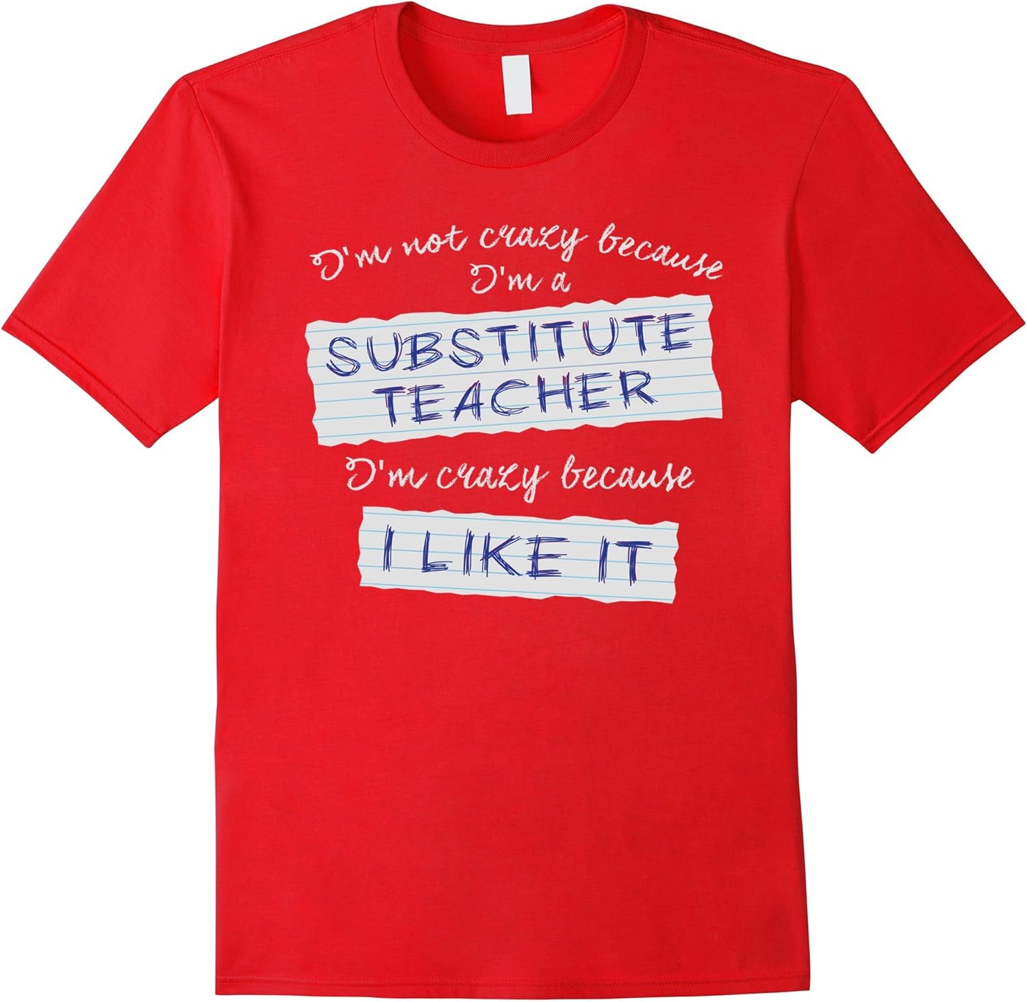 Men's I'm a substitute teacher Tshirt XL Red Amazon.ca Clothing