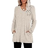 WIHOLL Womens Tops Fall Fahion 2025 Long Sleeve Shirts Casual Lightweight Tunic Sweaters Fashion Winter Clothing