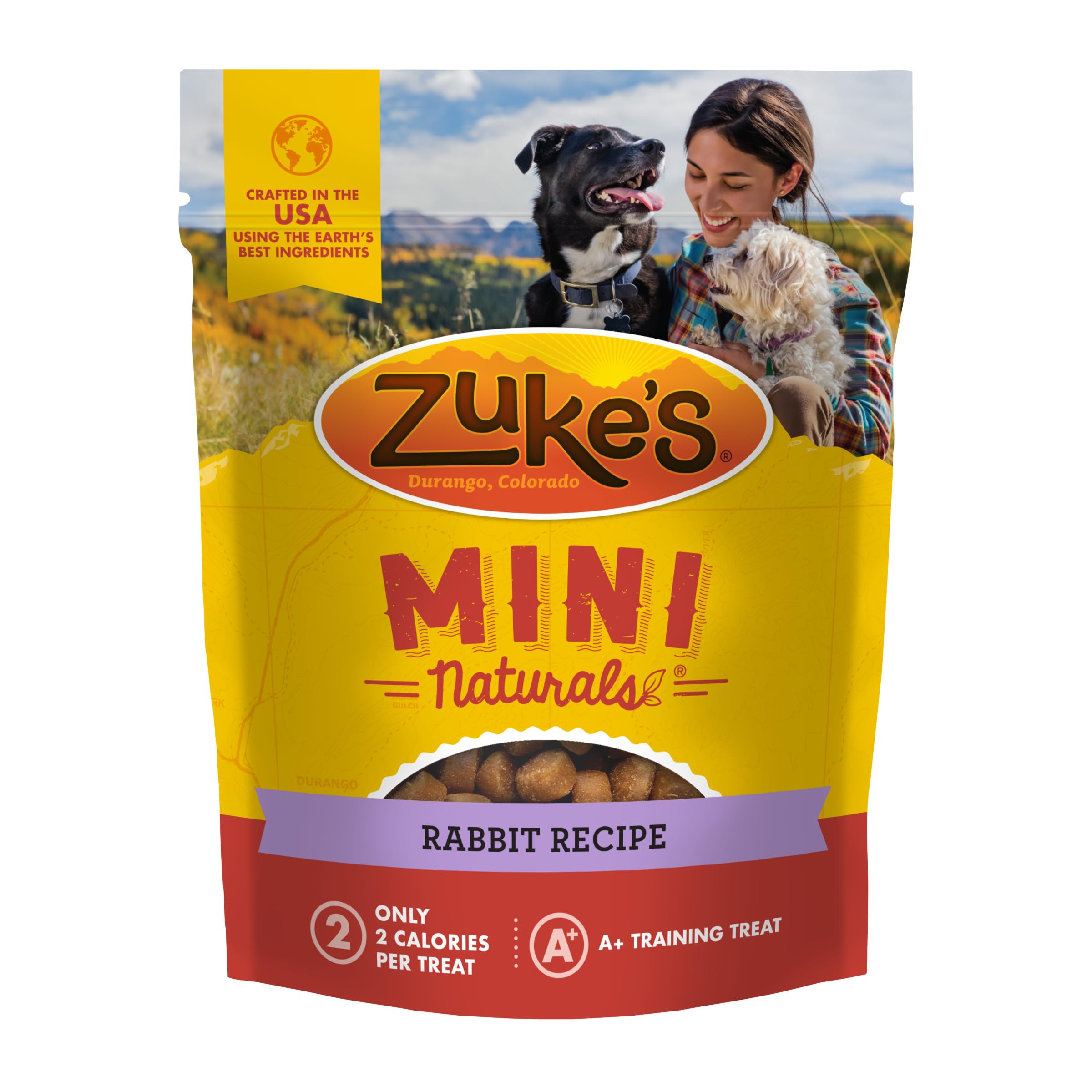 Zuke’s Mini Naturals Soft Dog Treats for Training, Soft and Chewy Dog Training Treats with Rabbit Recipe - 16.0 OZ Bag