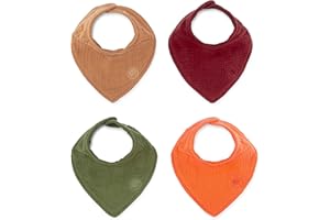 PARKER BABY CO. Parker Baby Muslin Bandana Drool Bibs | 100% Soft Muslin Cotton, Absorbent & Adjustable | Stylish Teething & Drooling Bibs