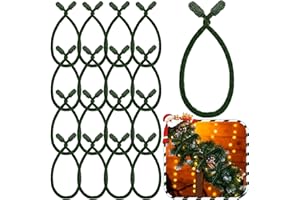 Zhengmy 16 Pcs 25 Inches Christmas Velvet Garland Ties Christmas Decorative Twist Ties for Banister Reusable and Flexible Twist for Xmas Home Decorations Holiday Craft Wrapping(Olive)