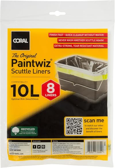 Coral Paintwiz 10L Scuttle Liners Coreflex 8 pack for 10L Scuttles