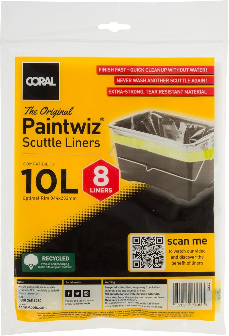 Coral Paintwiz 10L Scuttle Liners Coreflex 8 pack for 10L Scuttles