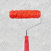 7" Texturing Roller, Patterned Textured Paint Roller, Drywall Texture Tool | Embossed Rubber Paint Roller, Decorative Art Texture Roller, Knockdown Texture Tool for DIY Household Wall Painting (BK323R)