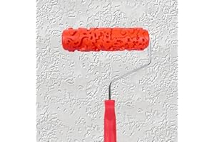 BANCOO 7"DIY Patterned Paint Roller | Decorative Art Texture Roller | Embossing Texture Rubber Roller Painting Supplies | Pattern Art Texture Tools for Household Wall Painting (BK323R)