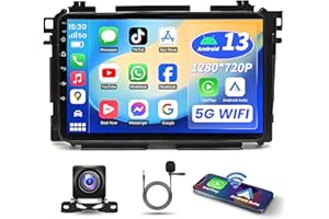 TOPWEB 5GWiFi Upgrade Car Stereo Radio for Honda Vezel HR-V HRV 2013-2022- Wireless Carplay and Android Auto GPS Navigation - 4GB+32GB 9.2 inch Touchscreen Bluetooth RDS FM SWC