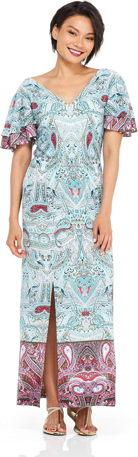 front slit maxi dress