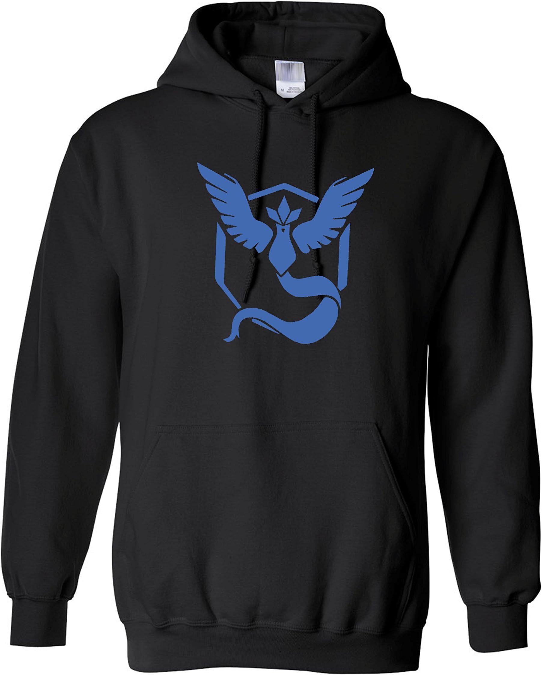 Funny Inspired Pokemon Go Logo Hooded Team Mystic Symbol Cosplay Costume Hoodie (Small) Black