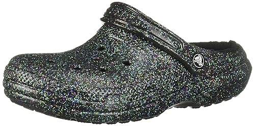 Crocs Classic Lined Glitter Unisex Clog Shoes Faux Fur Lining