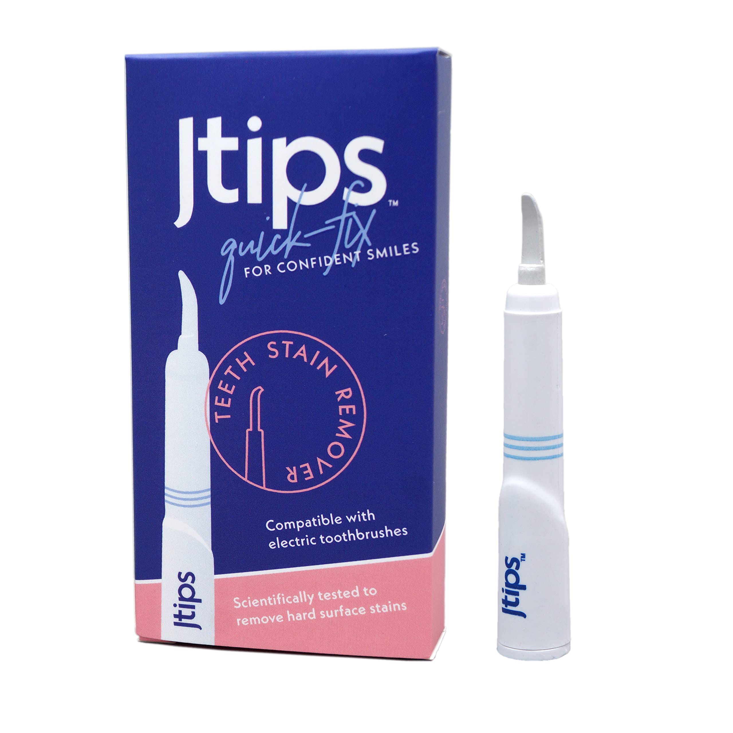 Jtips®- Teeth Stain Remover For Oral B Electric Toothbrushes. Teeth Cleaning Head For Soft Superficial Stains Caused By Coffee, Tea, Wine, Smoking etc, Helps With Plaque Removal.
