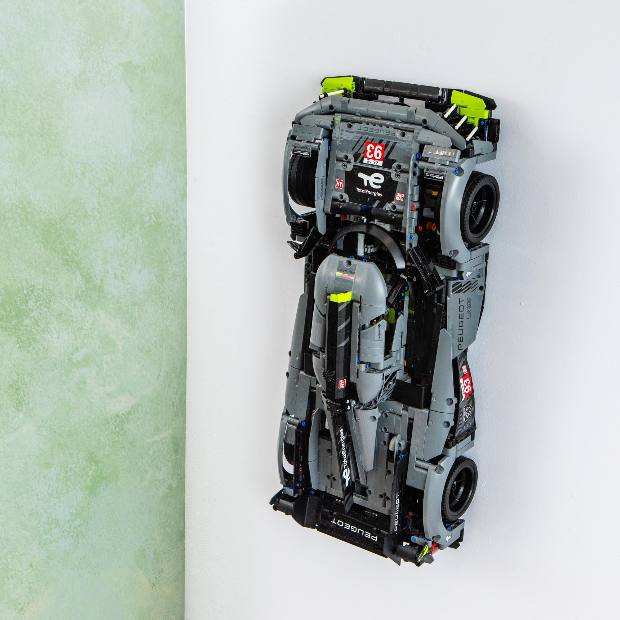 Brickify Wall Mount Hook Compatible With Lego Technic PEUGEOT 9X8 24H Le Mans Hybrid Hypercar 42156 - Manufactured in the UK - Car NOT Included
