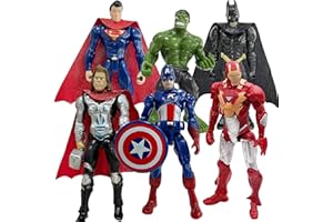 GÉNERIC Superhero Flash Action Figures Set of 6 PCS - Best Toys Set for Boys - Collectible Models - Exclusive Cake Topper