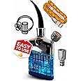 Blue Portable Hookah Set For Car - Blue & Silver Mini Hooka - Small Hookah Set For Travel - Personal Hookah To Go