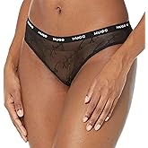 HUGO womens Tonal Script Lace Modern Brief