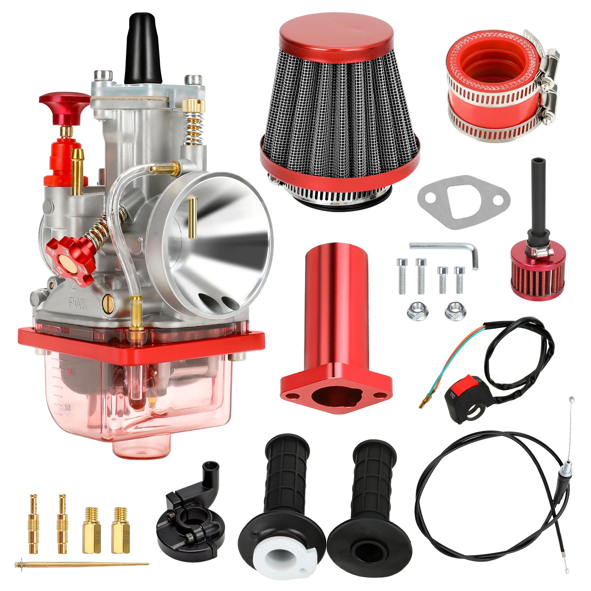 Photo 1 of HIAORS PWK 24mm Carburetor Throttle Assembly for Predator 212cc 196cc 224cc Coleman CT200U BT200X Mini Bike Baja Warrior Massimo MB200 KT196 Go Kart GX160 GX200 6.5HP Clone Engine Performance Parts