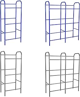 Ribelli Flaschenkastenregal für genormte Getränkekisten,Euroboxen o. Klappboxen - Getränkekistenregal aus grau lackiertem Stahlrohrgestell - Anzahl Kisten (3 Kisten grau)