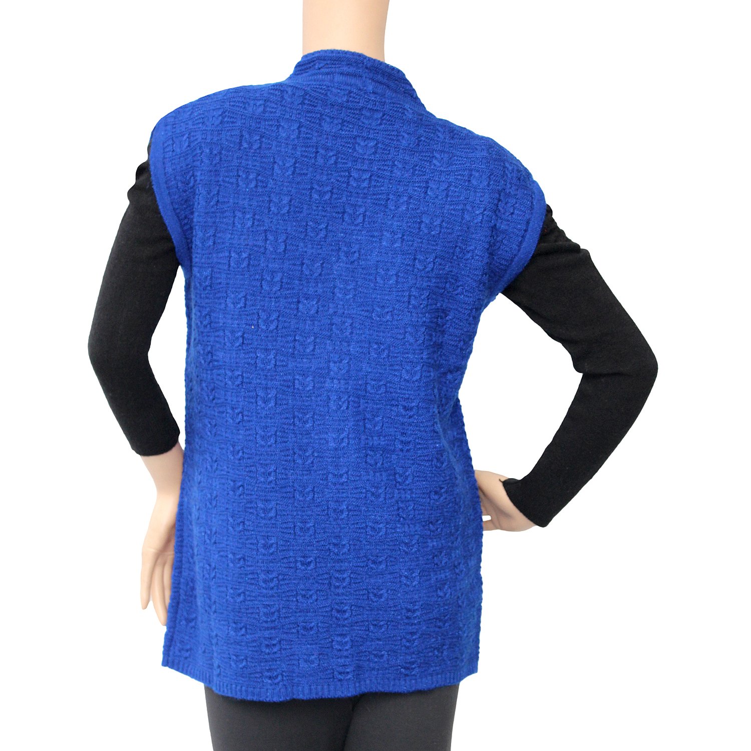 matelco women's sleeveless short cardigan with pockets