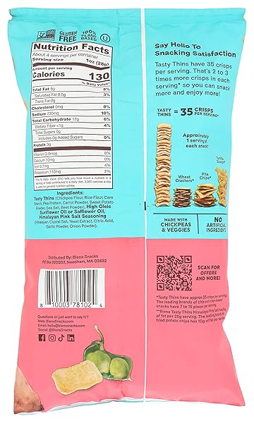 BIENA CRISPS TASTY THINS SEA SL 4 OZ