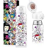 Tokidoki Unicorno Bottle 17oz Insulated Stainless Steel Water Bottle Reusable Vacuum Insulated Water Bottle Tumbler with Leak Proof Flip Bottle for Travel Office Gym (unicorno)