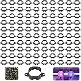 PRERUICHI 200 Set Black Lights Mounting Clips for Govee Permanent Outdoor Lights,Compatible with Govee PRO H706 H806,Included 400 Adapter Screws