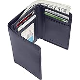Vegan Leather Trifold Wallets For Men - Cruelty Free Non Leather Mens Wallet With ID Window Holiday Gifts For Men | Trifold, 