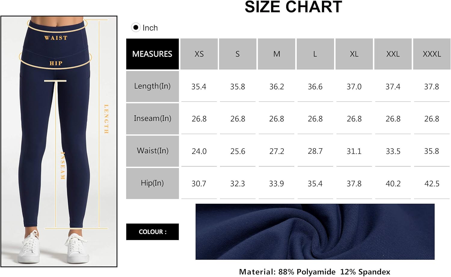 Dragon Fit High Waist Yoga Leggings with 3 Pockets,Tummy Control Workout Running 4 Way Stretch Yoga Pants: Clothing