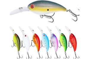 EXAURAFELIS 𝗘𝗫𝗔𝗨𝗥𝗔𝗙𝗘𝗟𝗜𝗦 Fishing Gear Fishing Lure Diving Crankbait Lures for Saltwater Freshwater swimbaitsfor Bass Trout Crappie Walleye Pike Bluegill Salmon Fishing Gifts for Fisherman