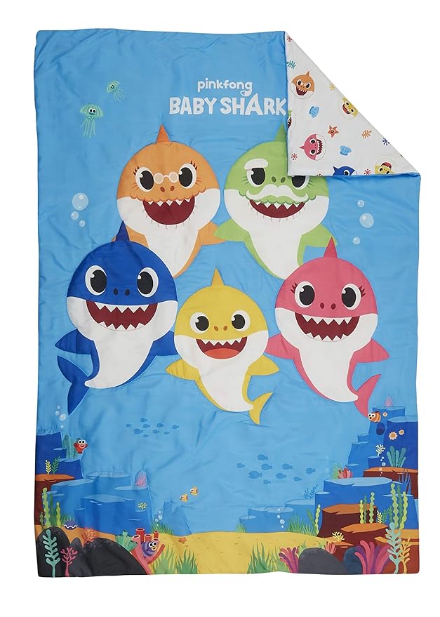 baby shark toddler bed set