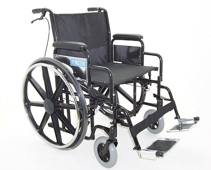 ZTec Folding Heavy Duty Extra Wide Wheelchair Seat Width 22inch